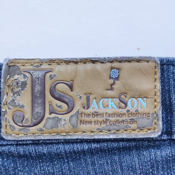 JackSon jeans women's size 27 denim blue young style slim low-rise straight - Picture 5 of 15